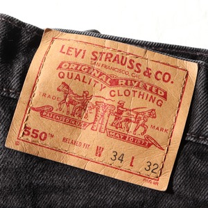 美品 34×32 Levi’s 550 USA 98年 サルファーブラック デニムパンツ