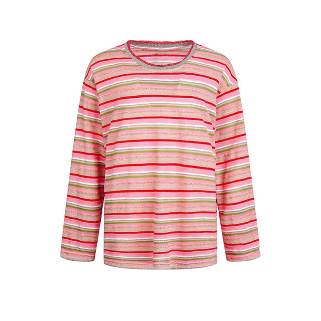 retro mix border knit long tee　レトロミックスボーダーニットロングティー　J1742