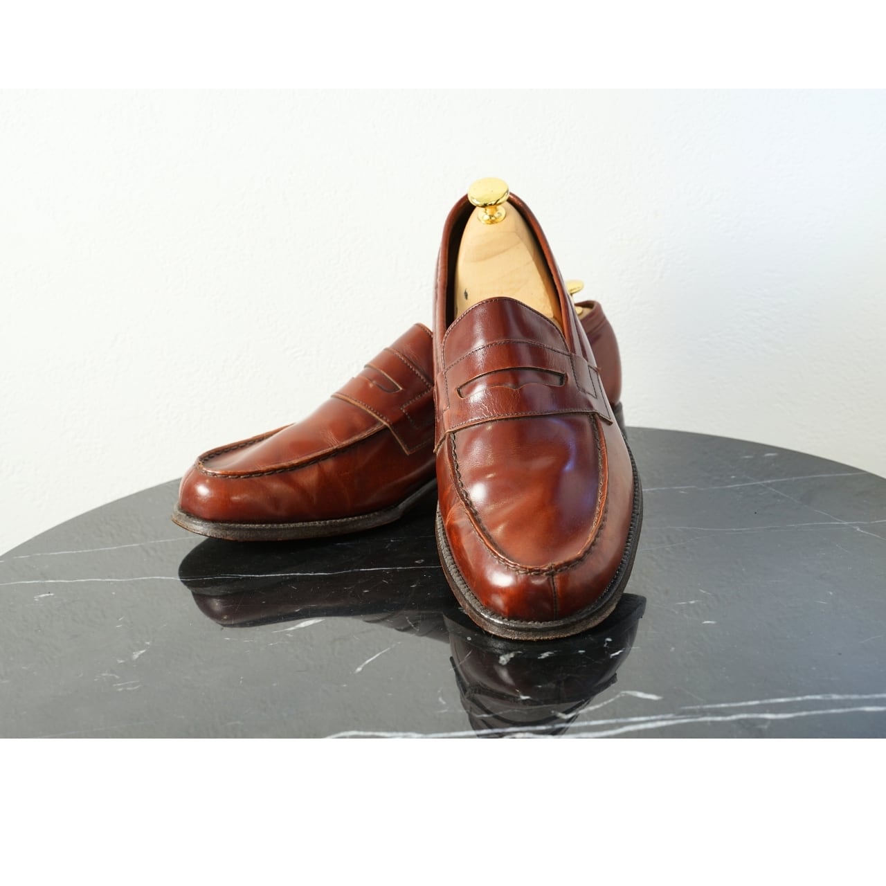 Barker バーカー コインローファー レザーシューズ サイズ8(約26.5〜27cm相当)|SS75