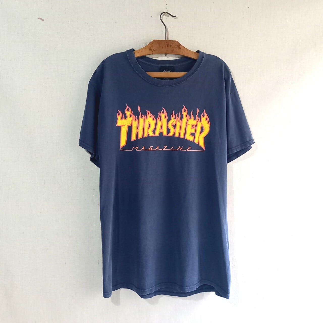 M 00s THRASHER スラッシャー tシャツ 90～00S USA生地 スラッシャー