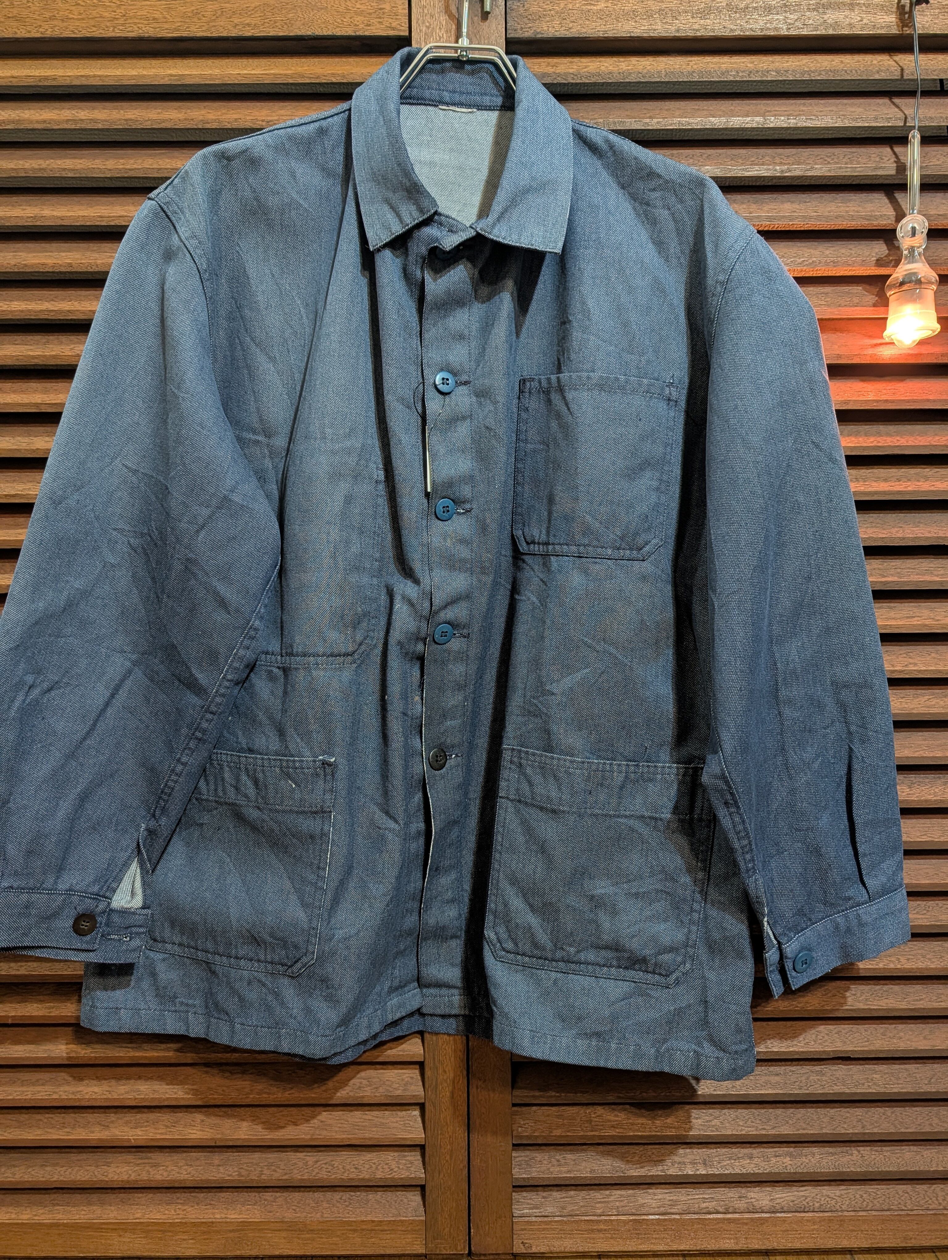 60s Euro Denim Button Work Jacket
