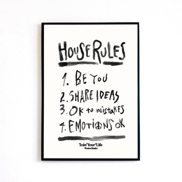 ♯045 HOUSE RULES POSTER
