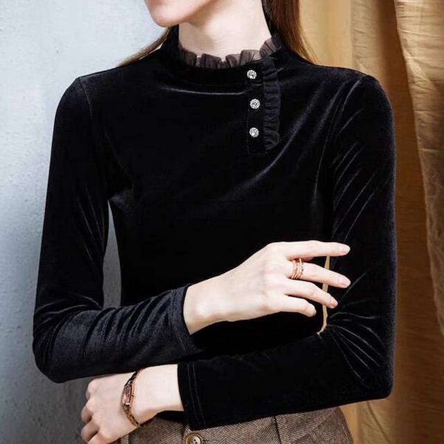 ベルベットフリル・エレガントダンストップス ds0953