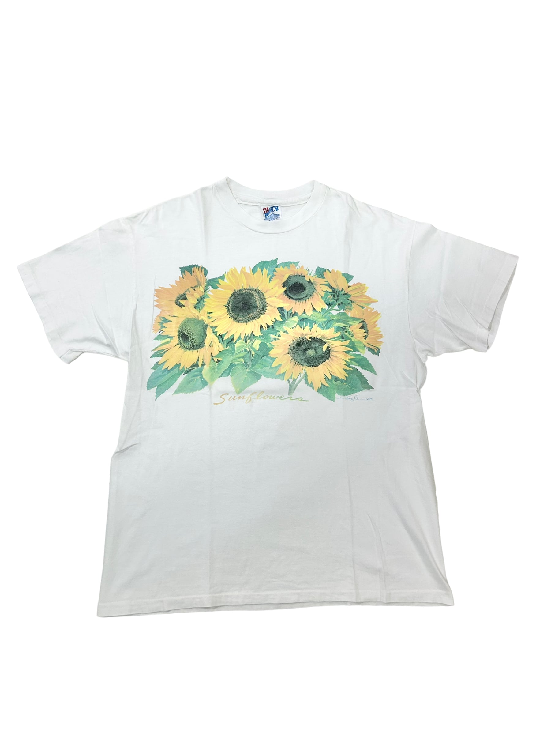 80s Sun Flower vintage shirt ひまわり