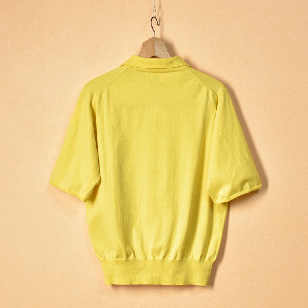 IKITSUKE イキツケ ポロダブルニット・イエロー【送料無料】
