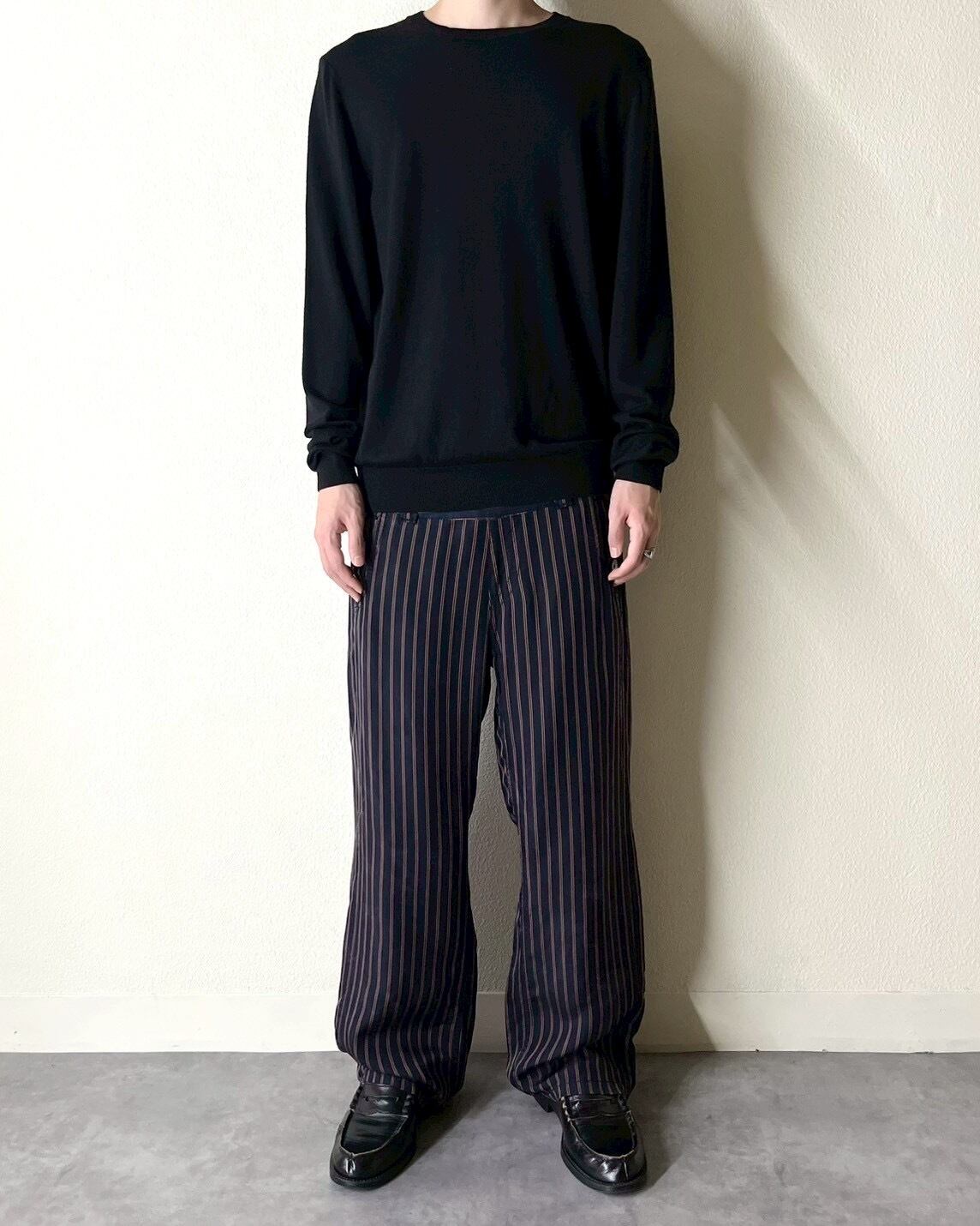 06SS tricot COMME des GARCONS "Cupro" Striped Design Pants
