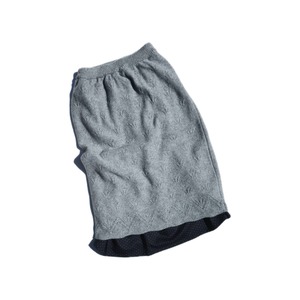 【YUKI SHIMANE】Petite Floral Knit Skirt (GREY)