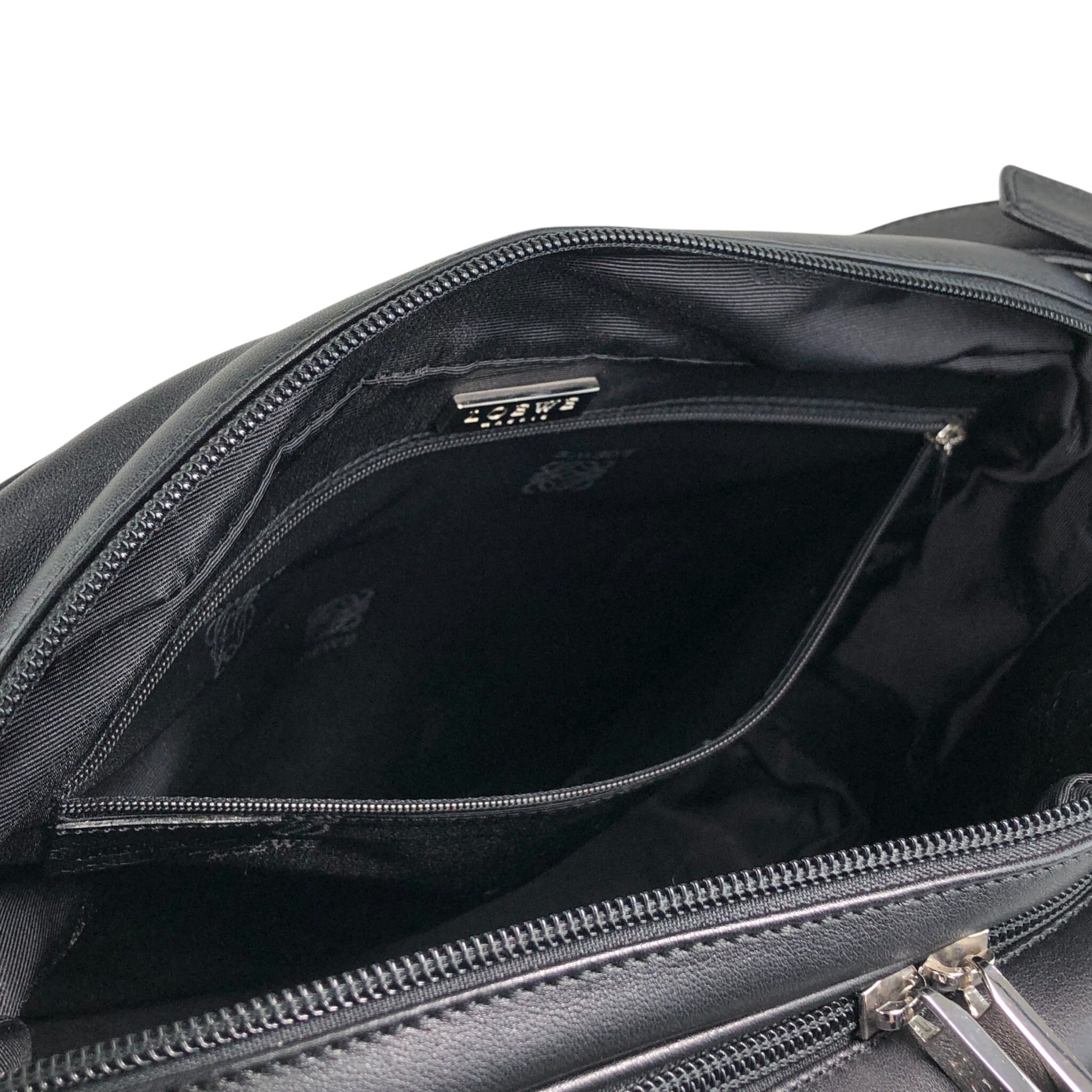 LOEWE ロエベ ショルダーバッグ ブラック アナグラム レザー vintage