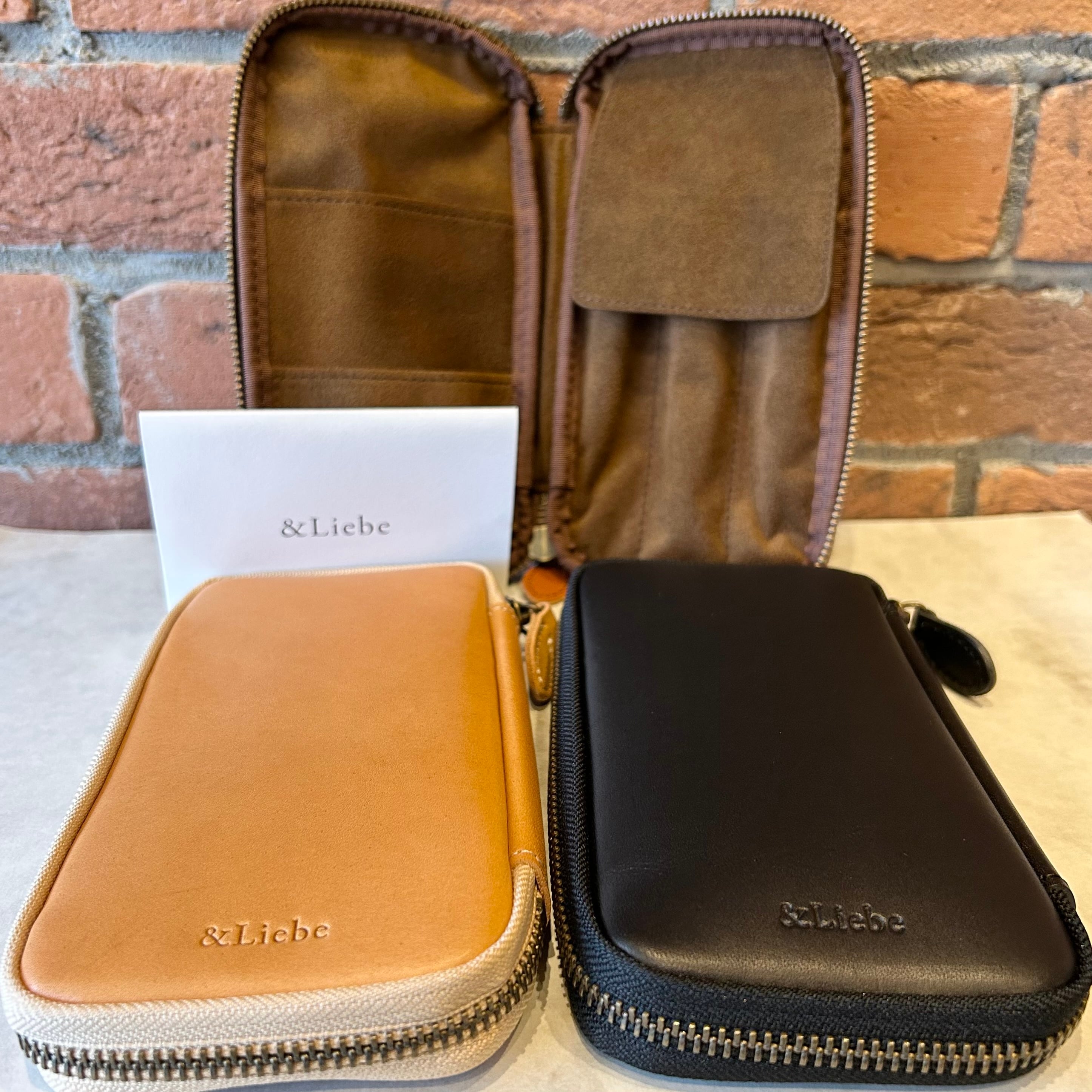 ＆Liebe「文具にこだわる人のジップペンケース（栃木レザー）」／3本