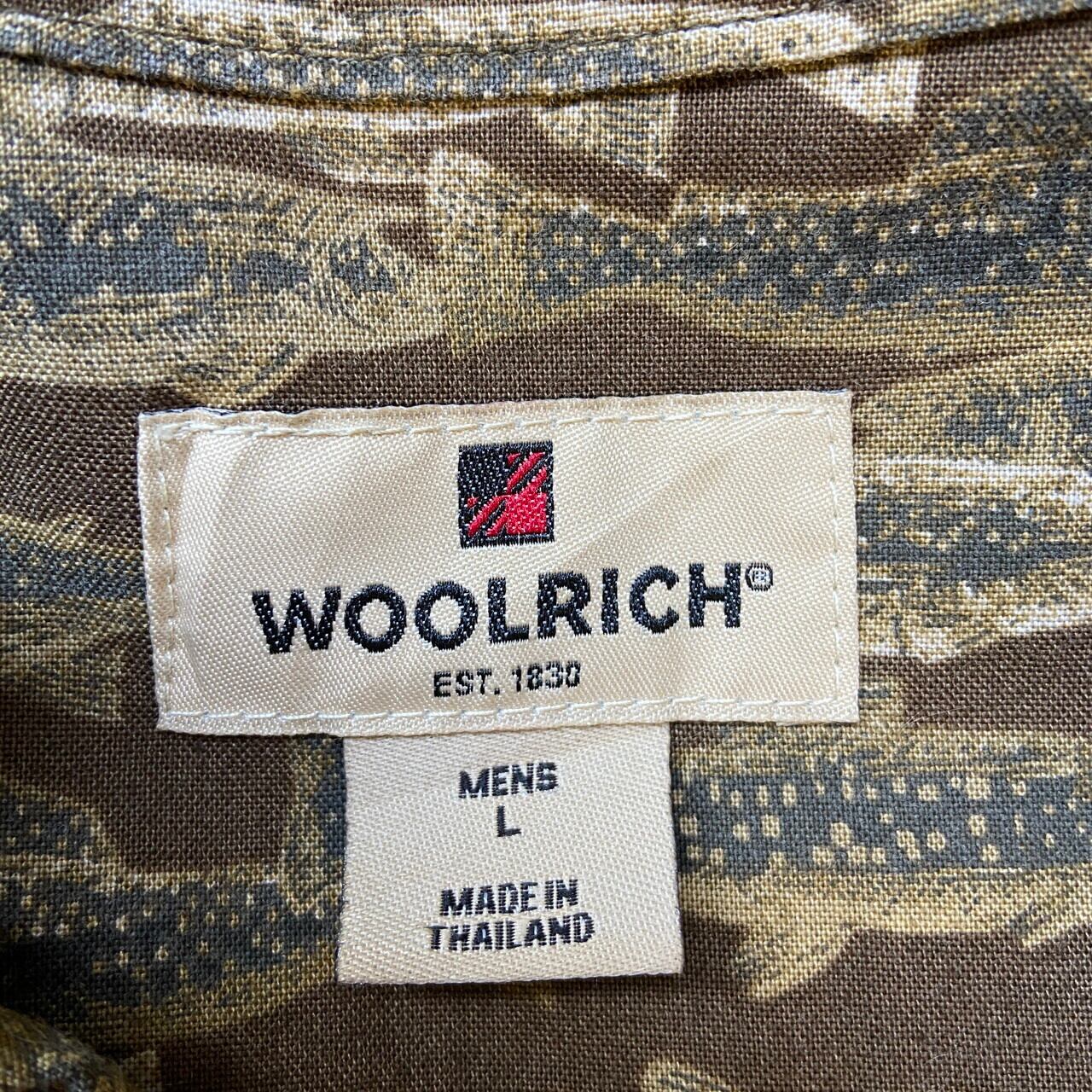 WOOLRICH ウールリッチ 総柄 オールプリント フィッシュ 魚 コットン WOOLRICH ウールリッチ 総柄 オールプリント フィッシュ 魚 コットン