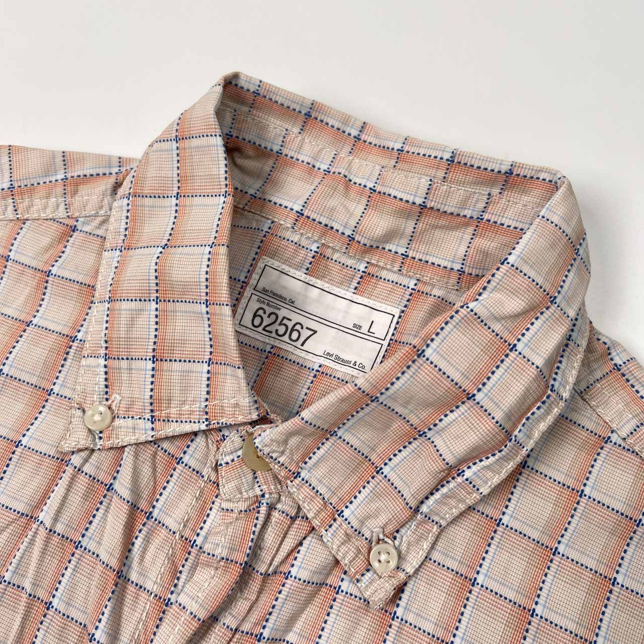 Levis リーバイス ポケット付き チェック柄 BD 半袖シャツ サイズ L /メンズ