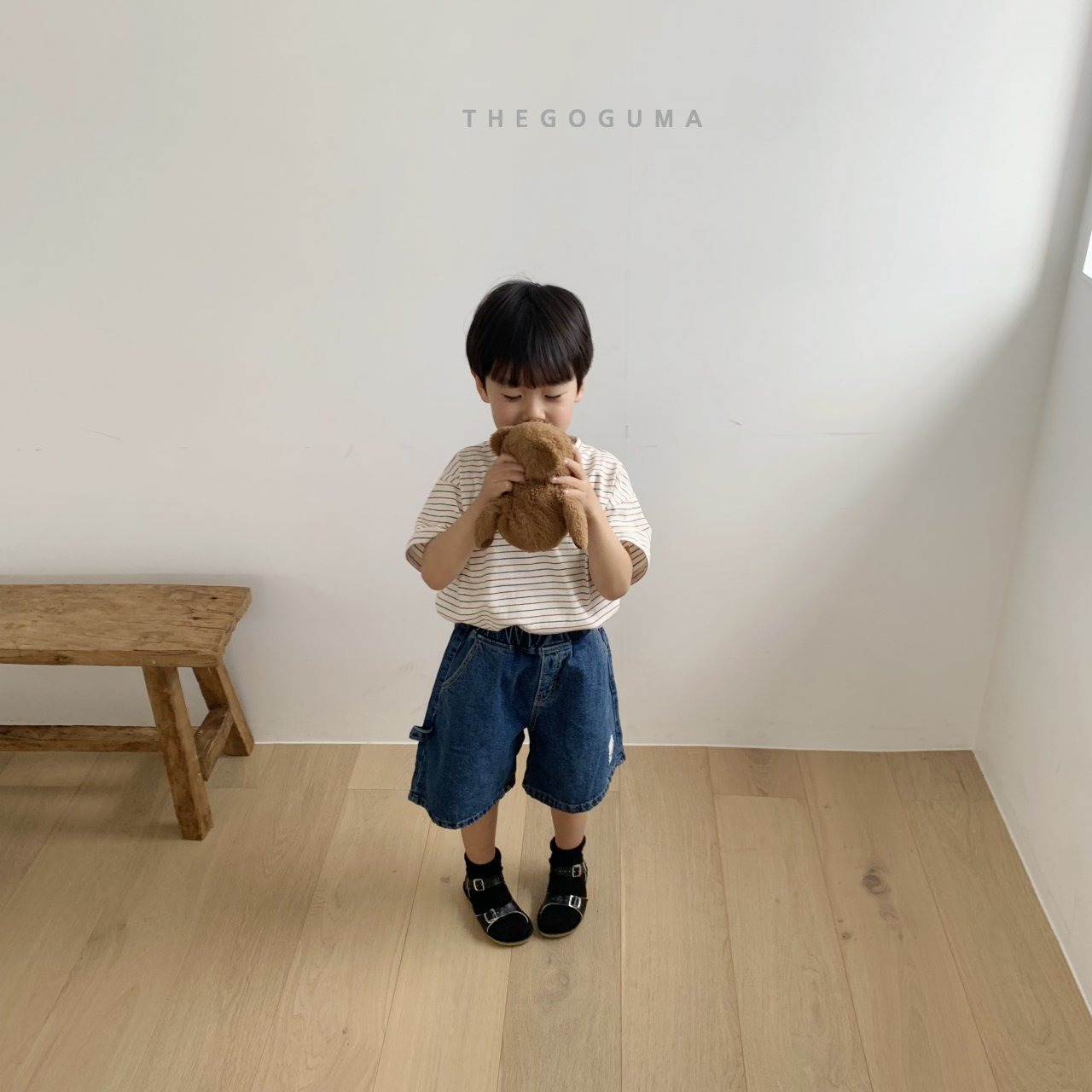 [THE GOGUMA] Wide 5-inch loop denim pants +fee1 / [더고구마] 와이드5부고리청pt