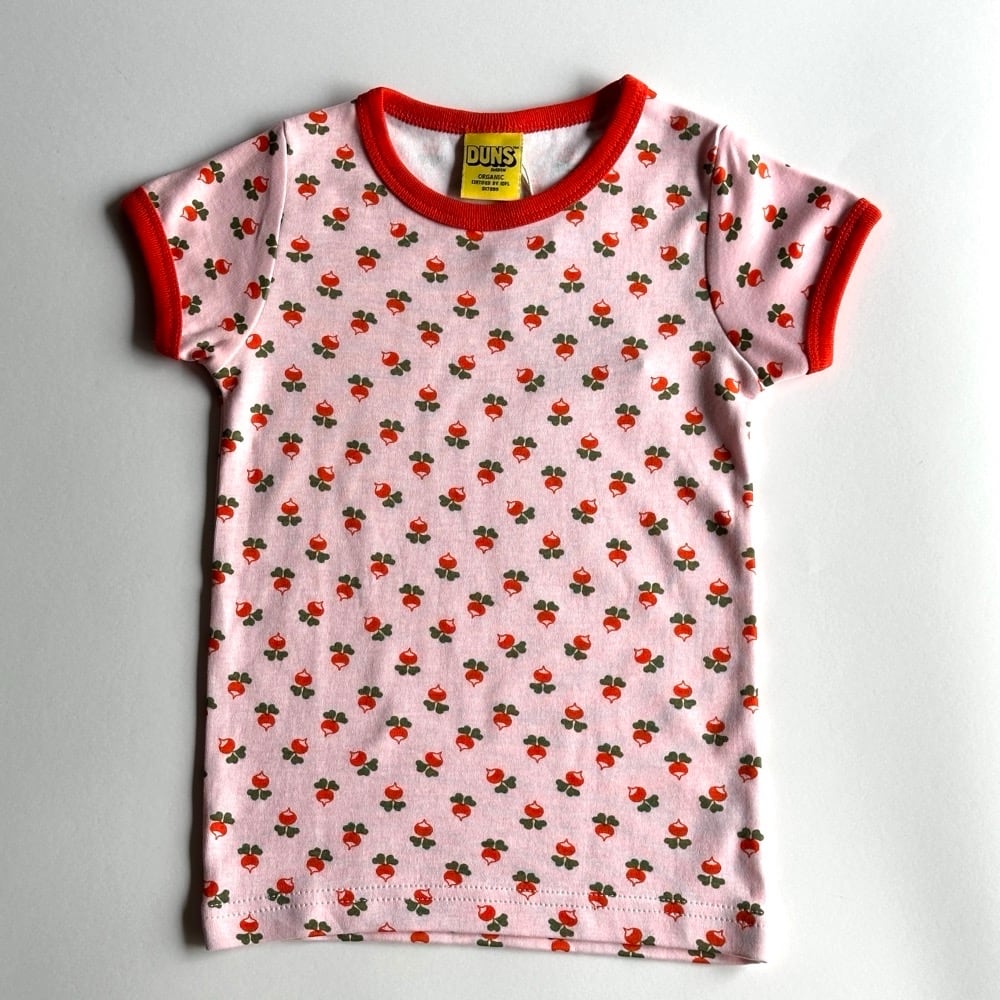 DUNS AOP S/S Tee Tiny Radish【92-110cm】Strawberry Cream
