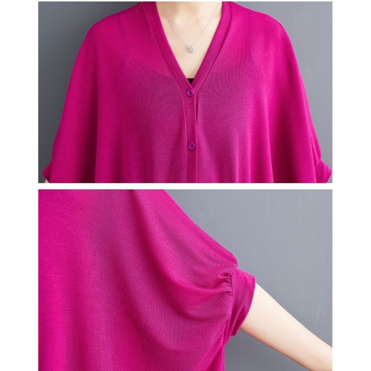 ドルマンスリーブ ドレープ トップス  30051