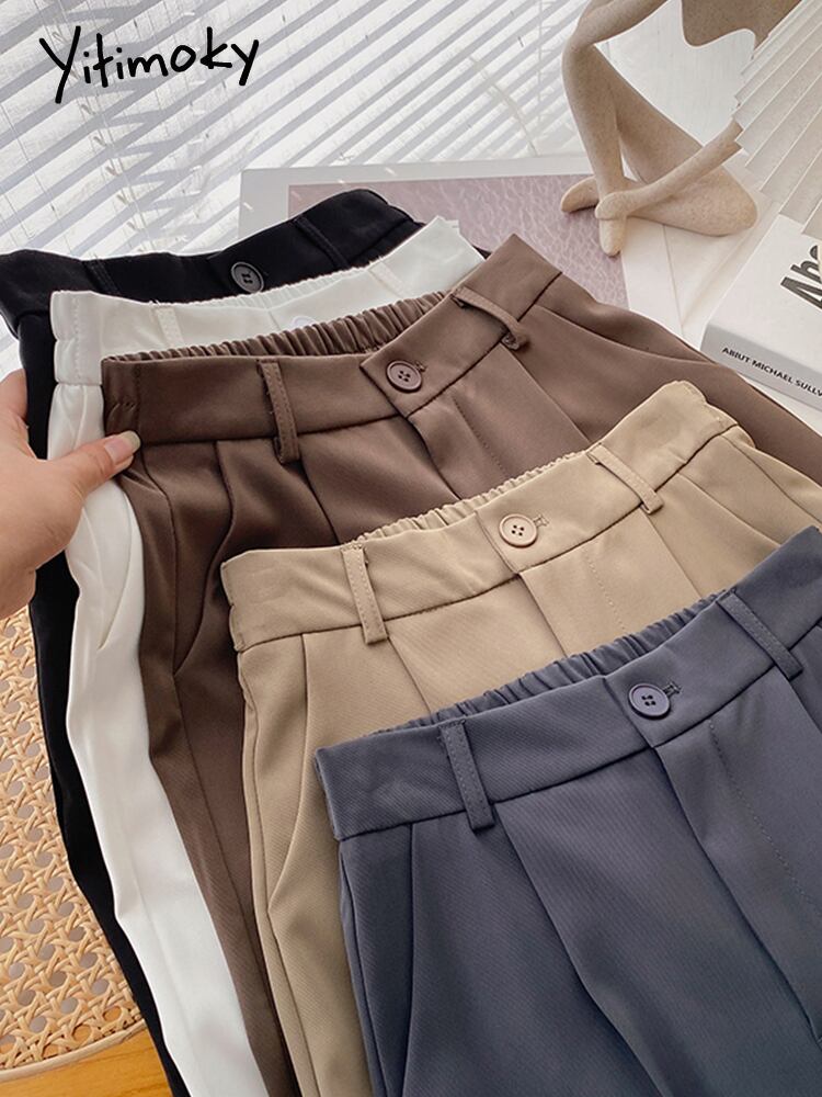Yitimoky レディース スーツパンツ 2022年 スプリングバック ゴム