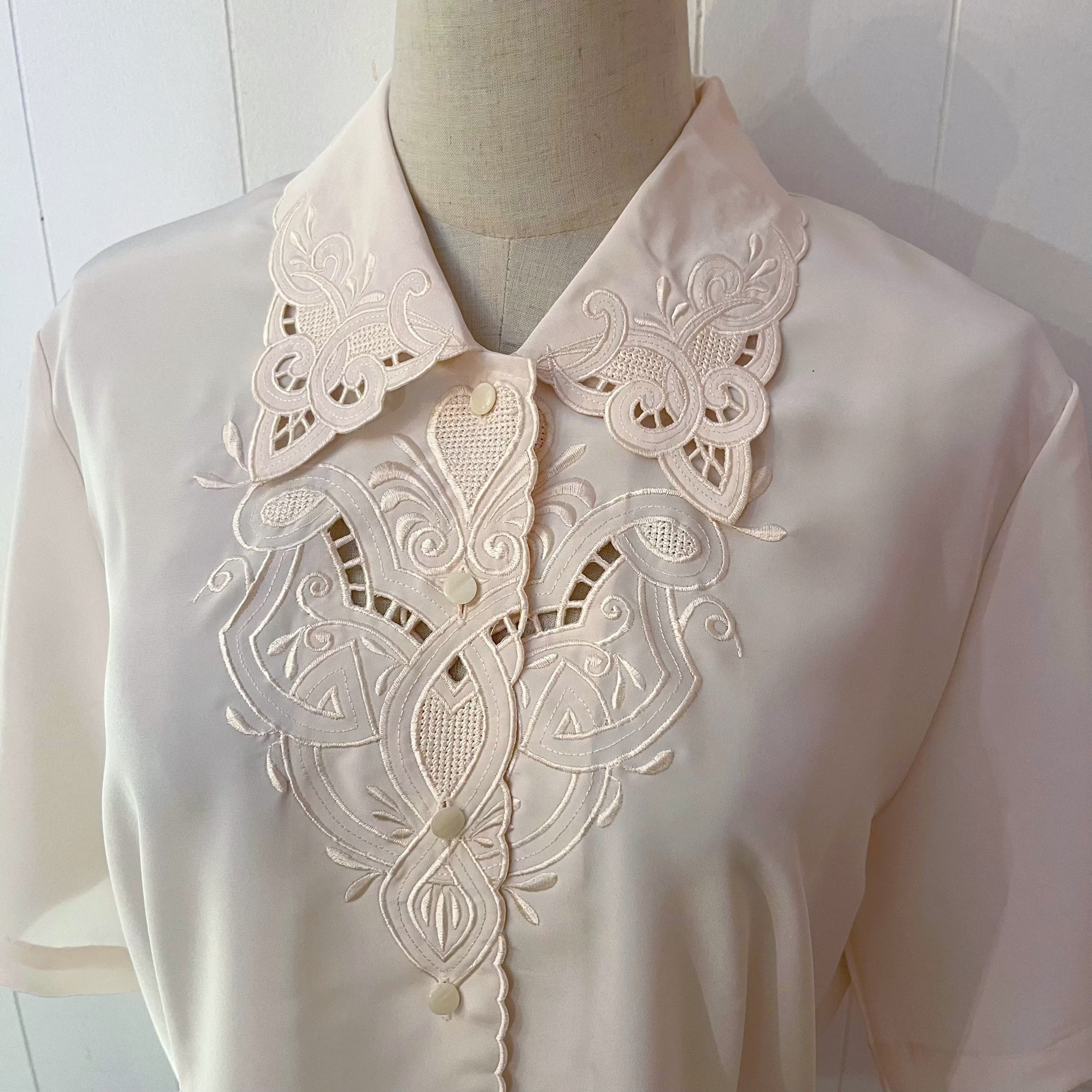 hidden heart pale pink blouse