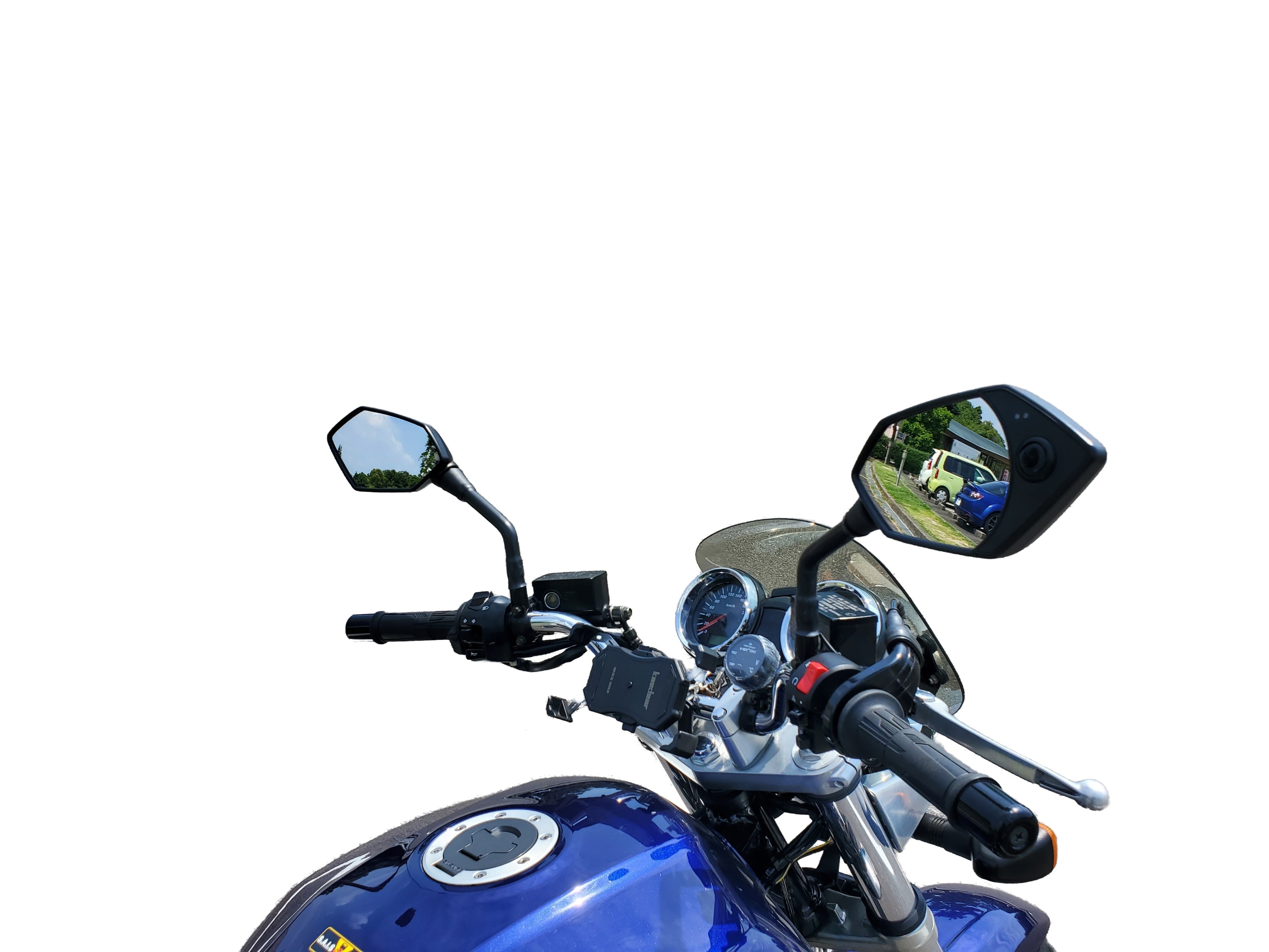 即納【メーカー直送送料無料】熱収縮チューブ付 D-ride® ミラー一体式