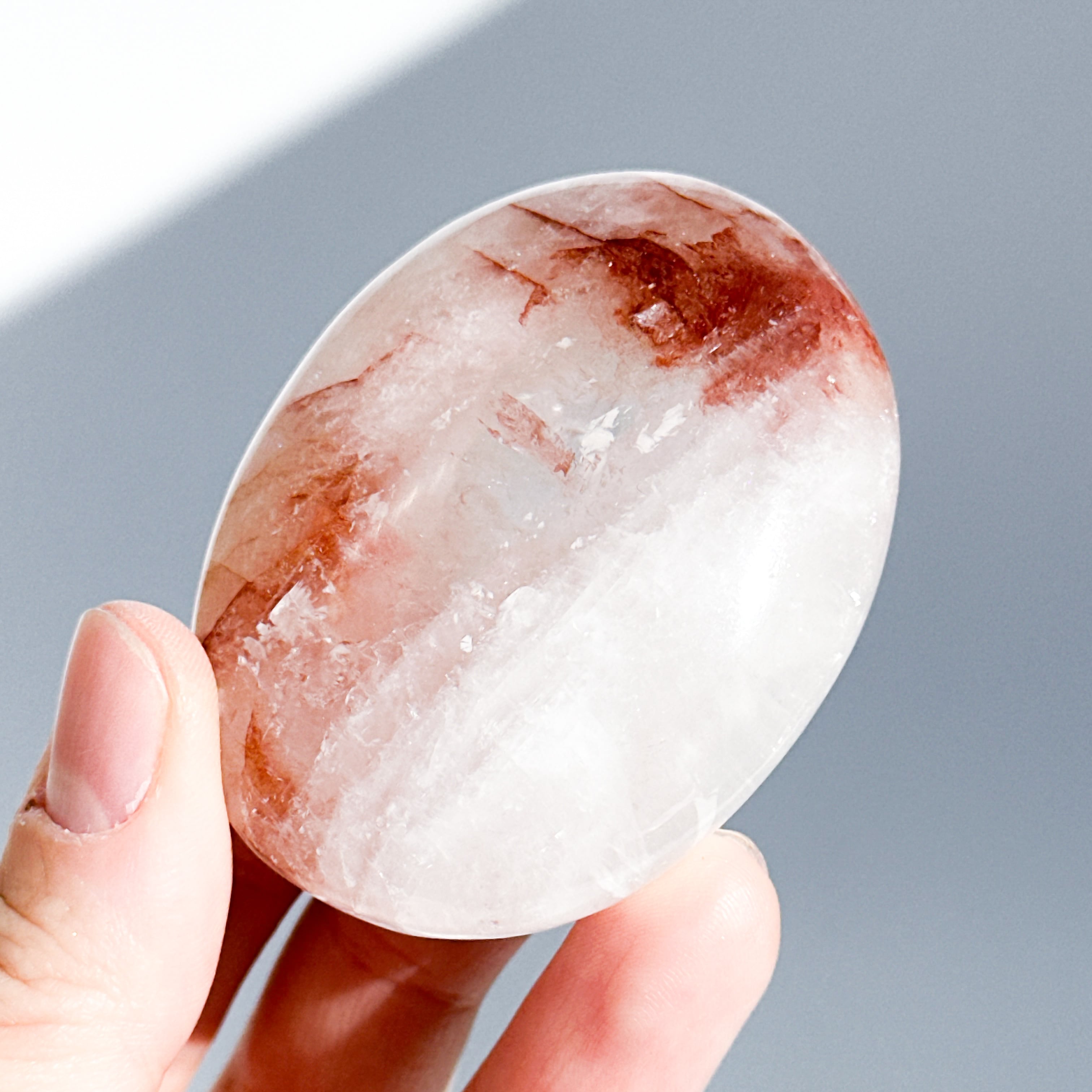 レッドヘマタイトクォーツ パームストーン15◇Red Hematite Quartz