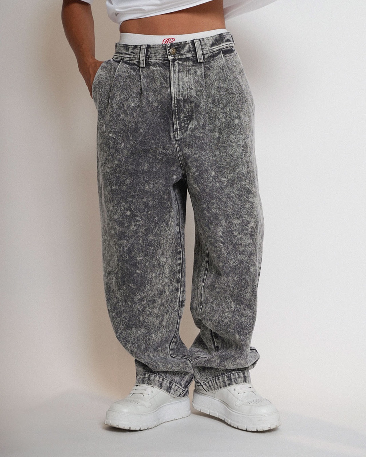 【#Re:room】TWO TUCK WIDE DENIM PANTS［REP321］