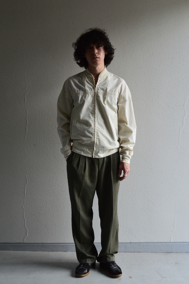 Sears 1970's Derby Jacket Ivory Light Cotton Cloth TALON Zipper  シアーズ 70s ダービージャケット 棒タロン
