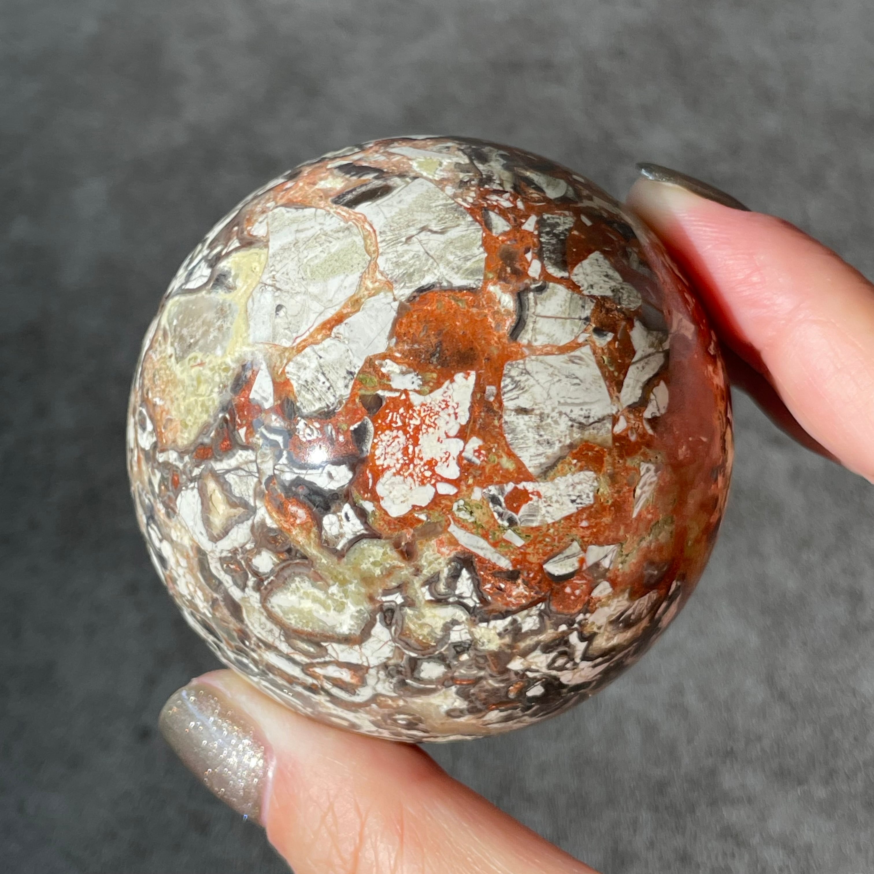 Φ8.7cm【マネー アゲート】インド産 スフィア 天然石 Money Agate マネーアゲート|Sphere スフィア|天然石 パワーストーン