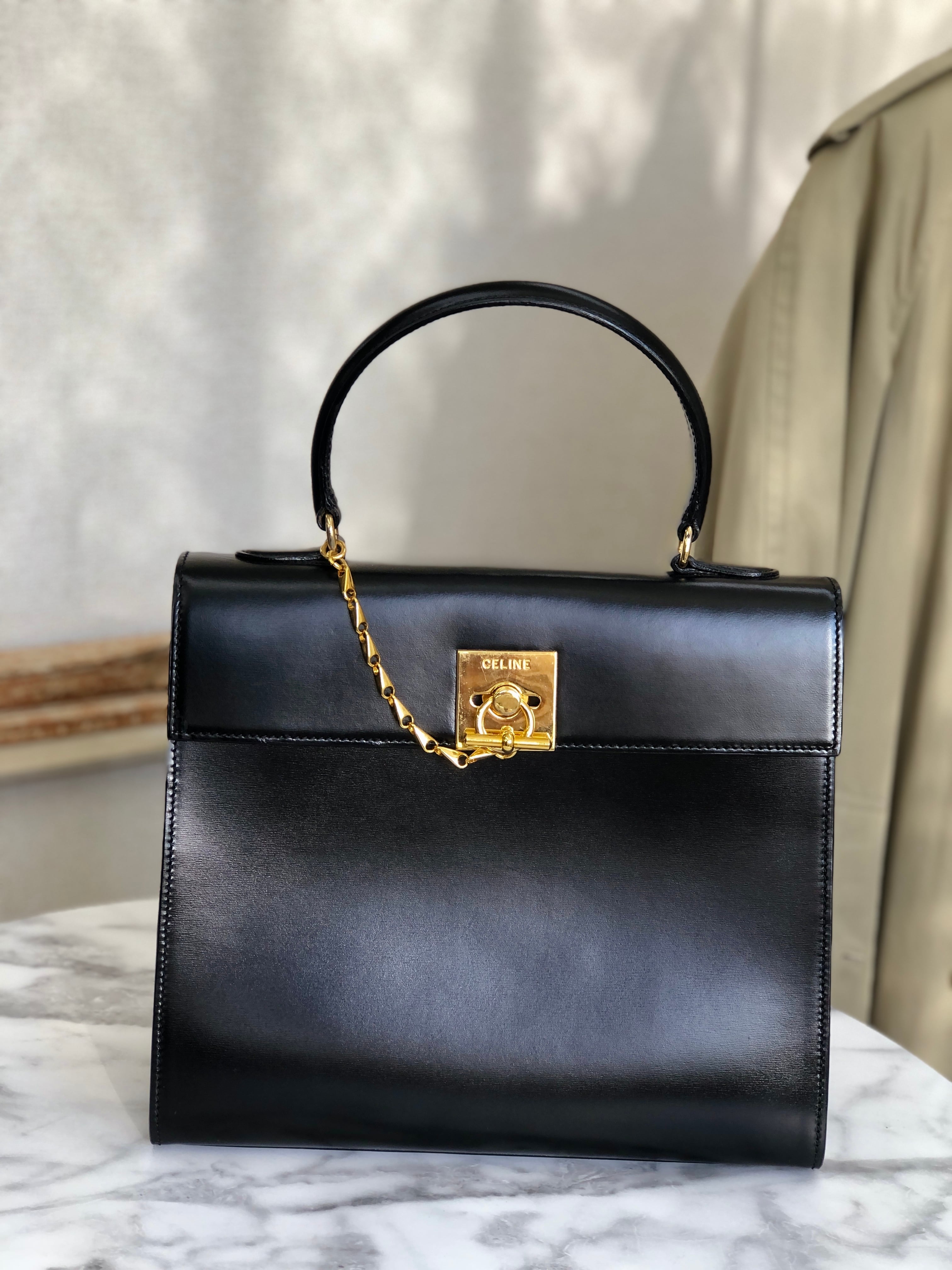 CELINE セリーヌ　レザー　ハンドバッグ