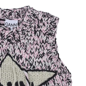 【GANNI】‹womens›Graphic Wool Handknit Vest
