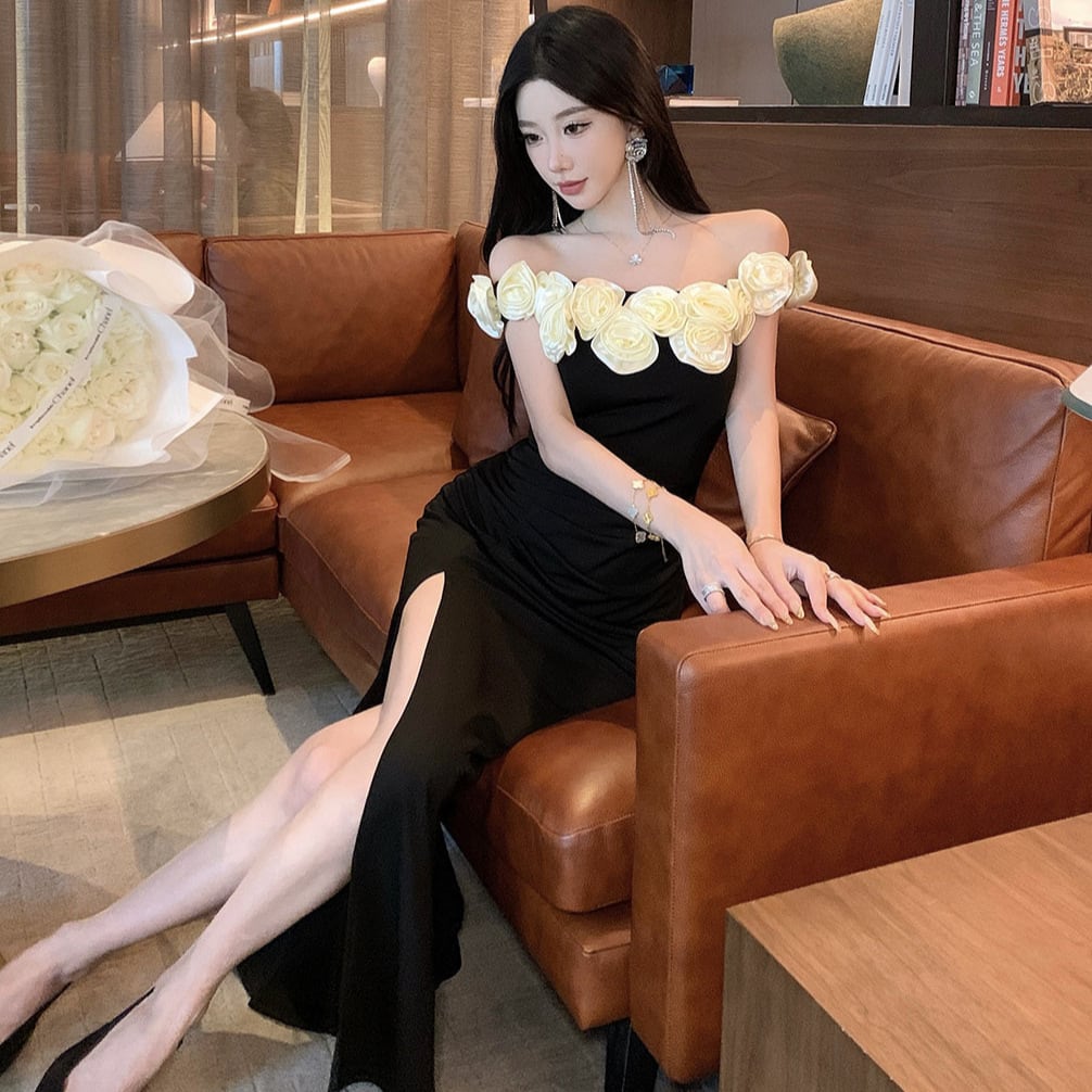 【dress】立体フラワーデートワンピース M31928