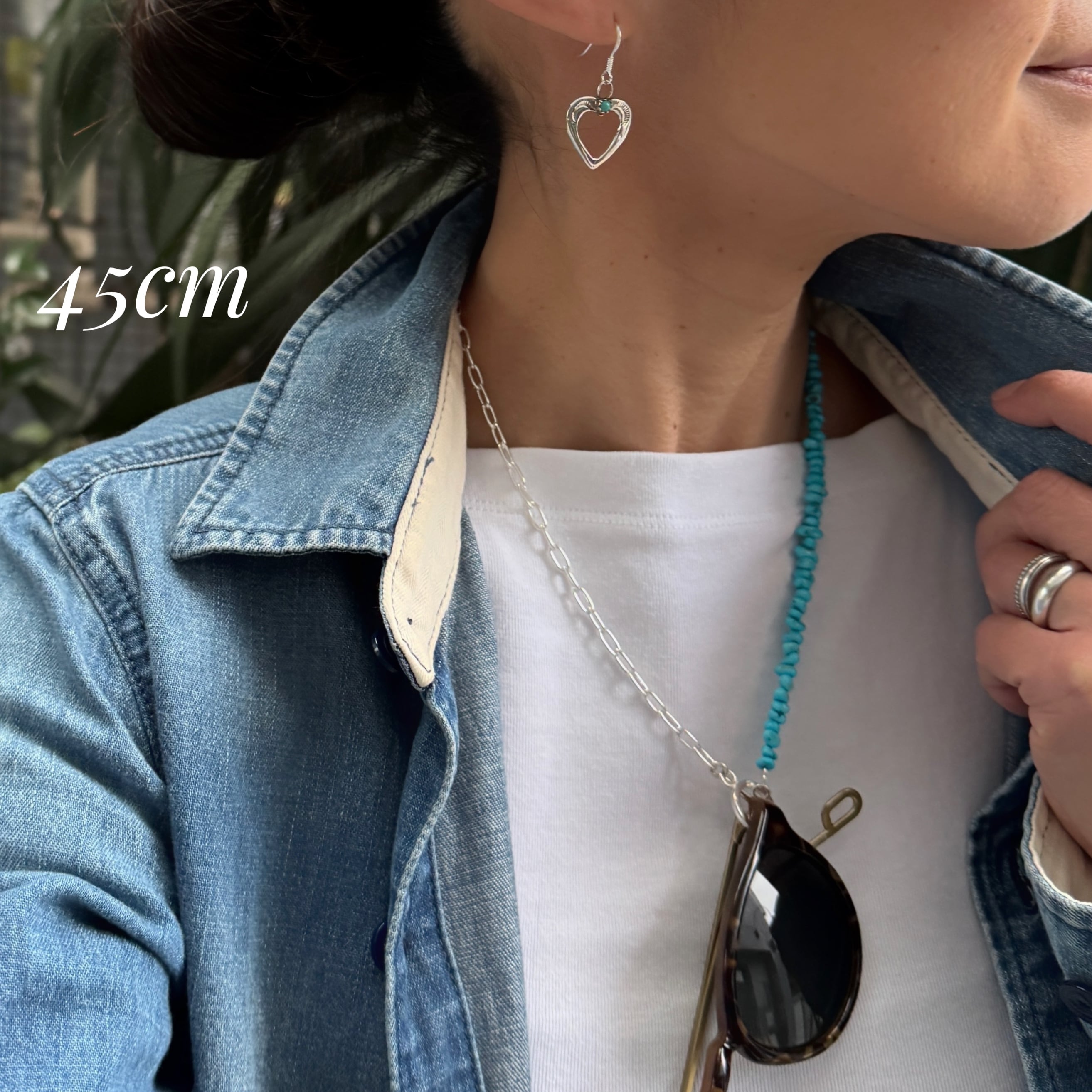 インディアンジュエリー ハート ピアス ペンダント ターコイズ ネックレス 人気 Indian jewelry》 ハート ターコイズ 1 ストーン フック ピアス