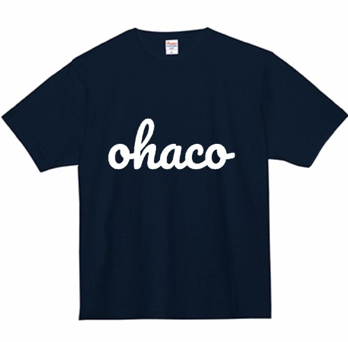 newオハコオリジナルTシャツ2024ohacoロゴ中央【ネイビー、ホワイト】