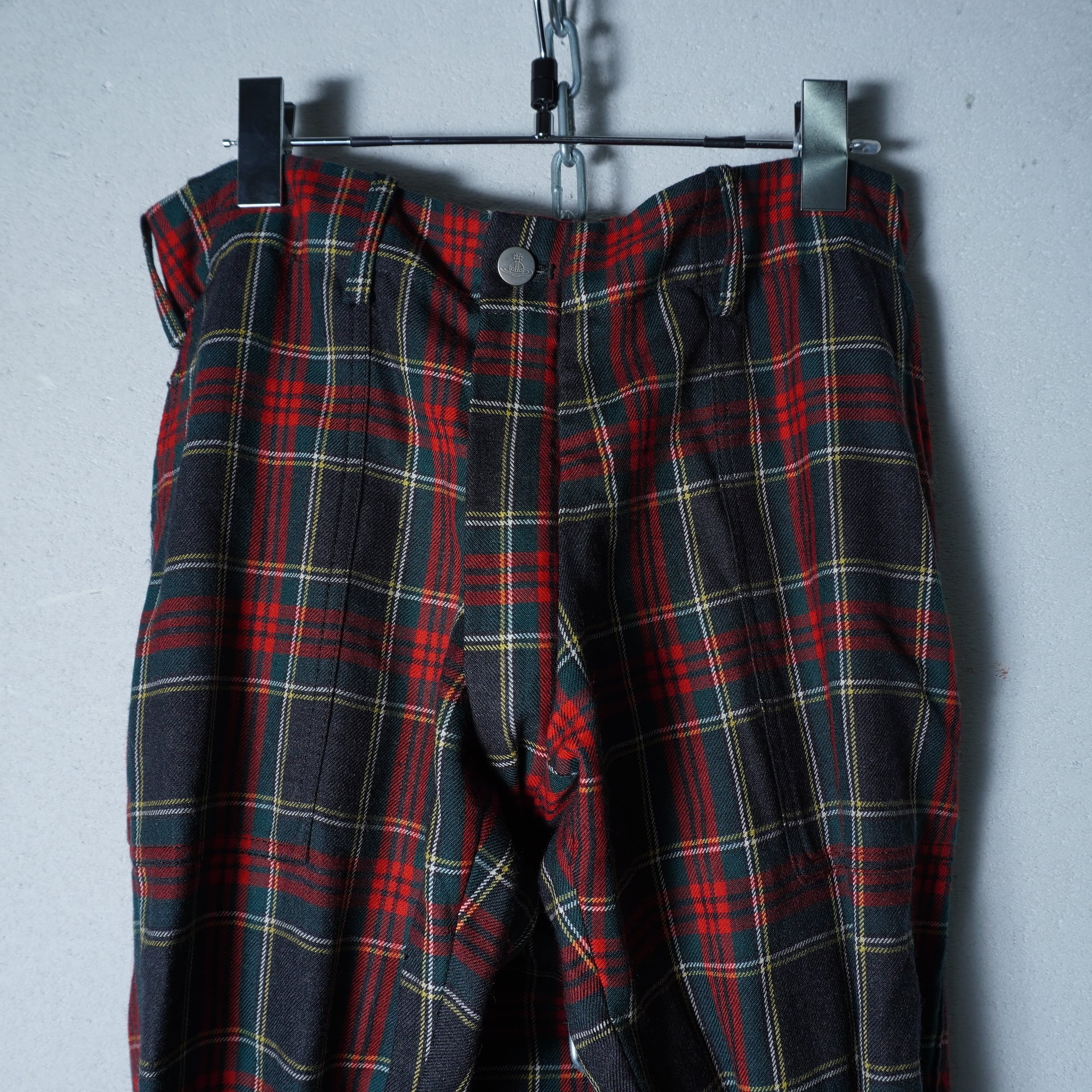 vivienne west wood ボンテージチェックパンツ Vivienne Westwood】ヴィヴィアンウエストウッド フラップ付タータン