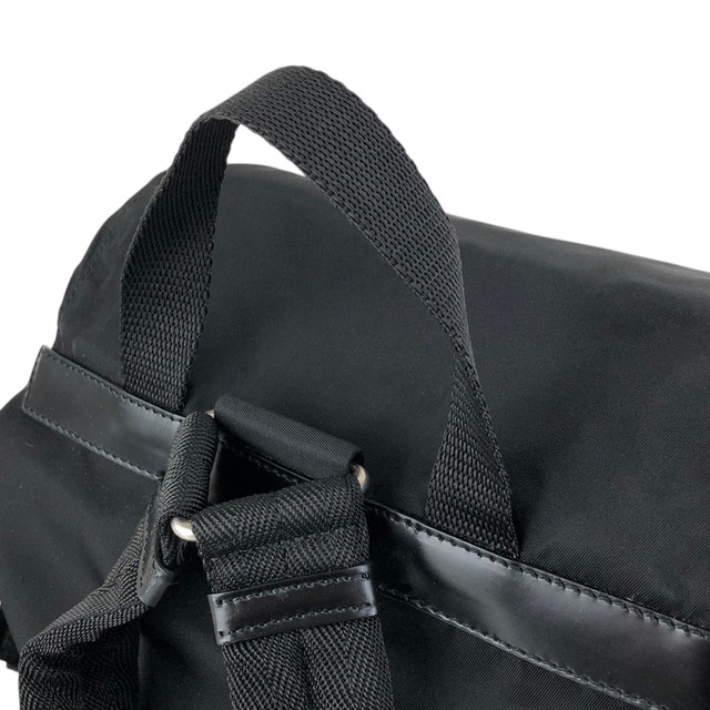 PRADA プラダ バックパック ブラック トライアングルロゴ フロントバックル ナイロン ダブルポケット リュック vintage ヴィンテージ オールド 5kjjr2