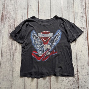 -Harley-Davidson- 80's Pakistan cotton print l/s T-shirt