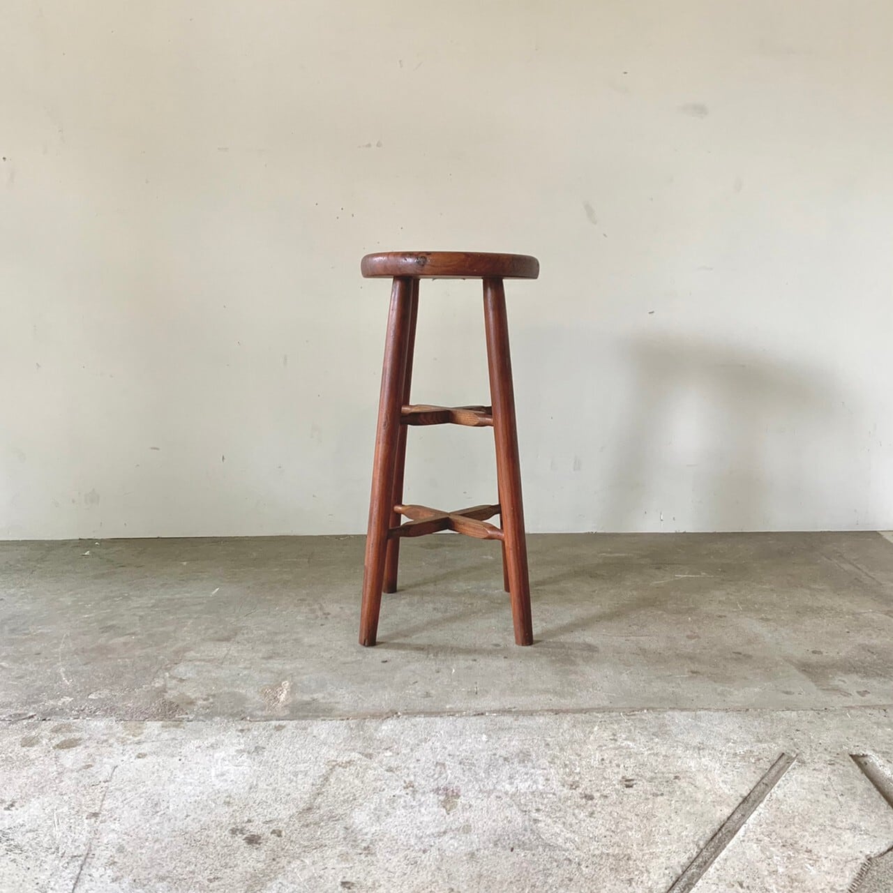 562　丸椅子　ハイスツール　古家具