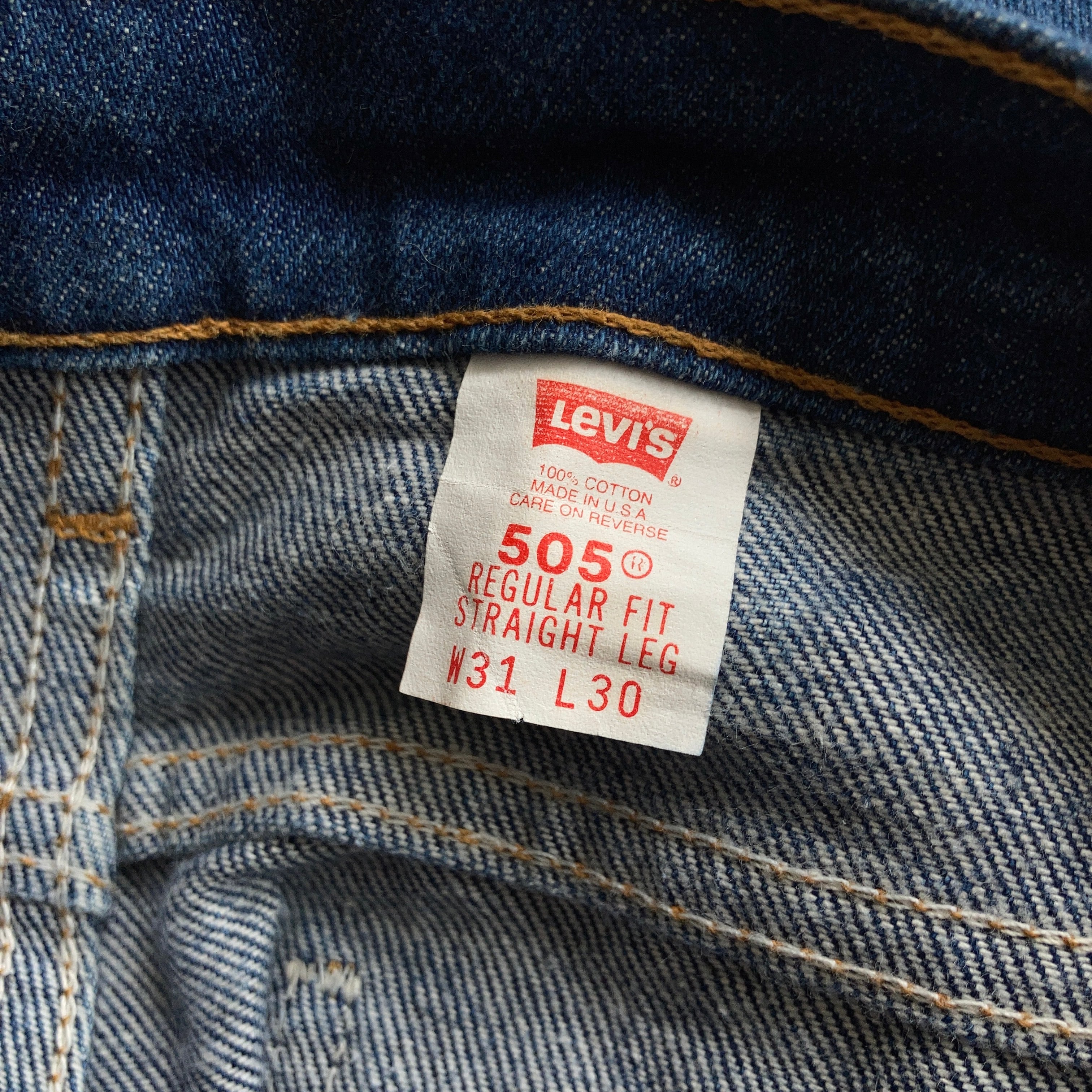 90's Levi's 505 色落ちデニムパンツ 鬼ヒゲ オレンジタブ USA製 90's Levi's 505 色落ちデニムパンツ 鬼ヒゲ オレンジタブ USA製