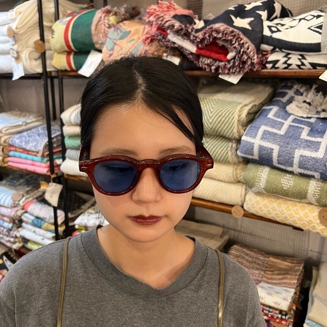 TOPANGA Accessory Rivet Round Sunglasses　リベットラウンドサングラス 4Type 　クリア　べっ甲　Sunglass