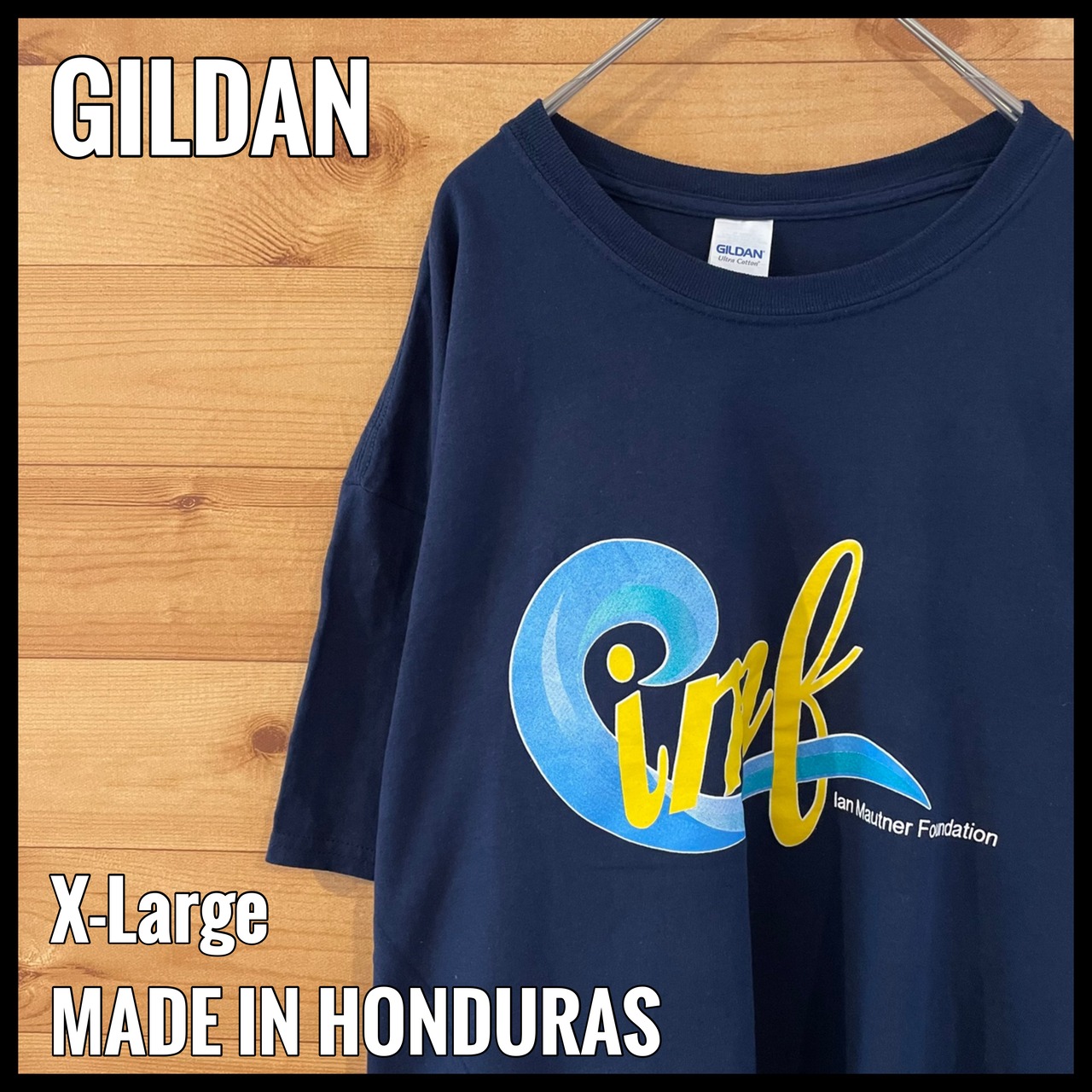 【GILDAN】ビッグサイズ XL Tシャツ ロゴ バックプリント ギルダン US古着 アメリカ古着