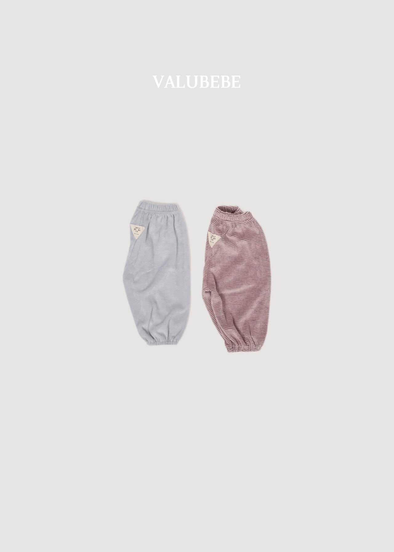 送料無料【予約】/ ベロアストライプパンツ/ valubebe