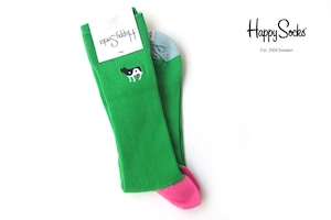 ハッピーソックス｜happy socks｜クルー丈カジュアルソックス｜陰陽×牛柄刺繍入り｜Ribb Embroidery Yin Yang Cow Sock｜10117093