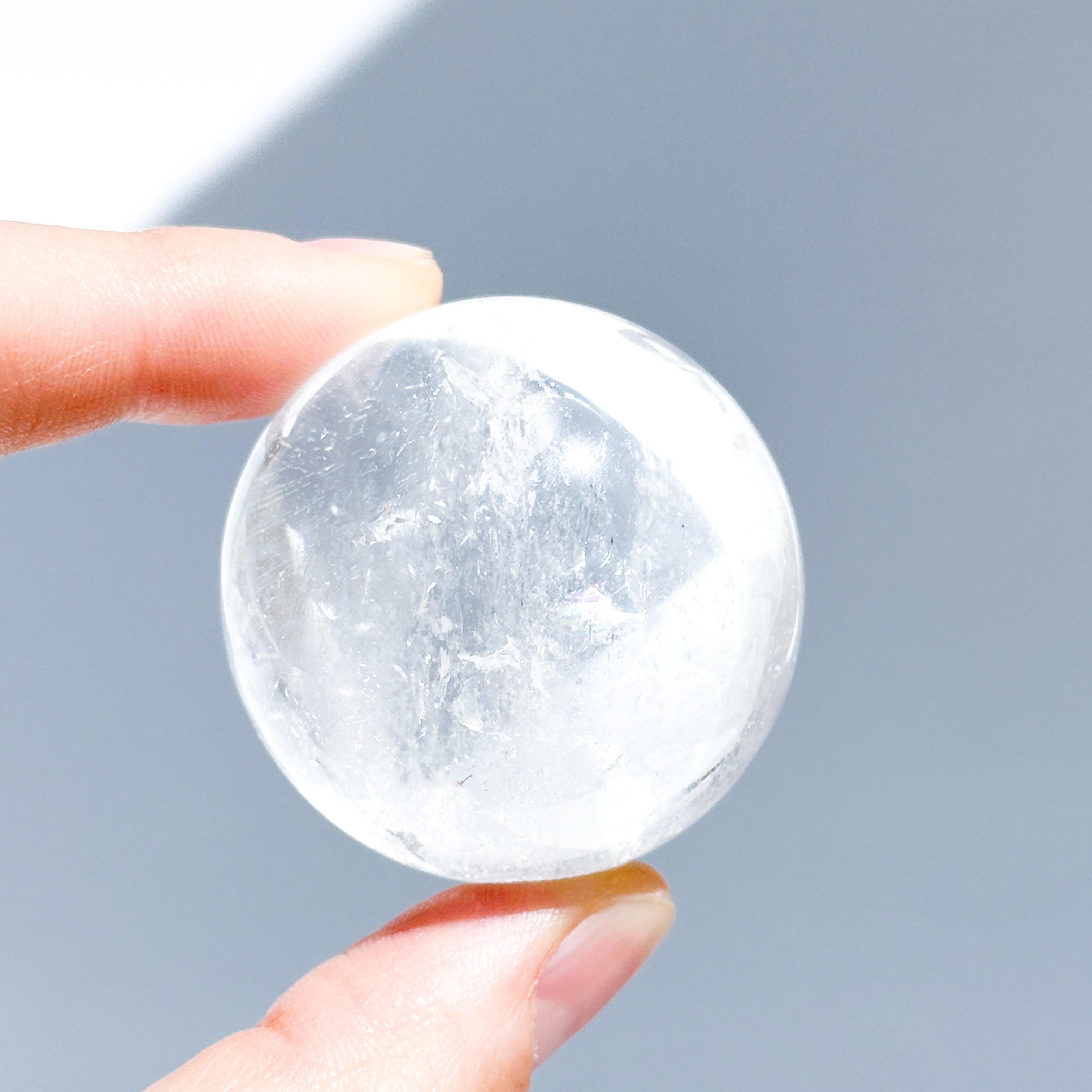 【2026年の石✨】クリアクォーツ　フレイムセット　天然石 クリアクォーツ スフィア42◇ Clear Quartz ◇天然石・鉱物