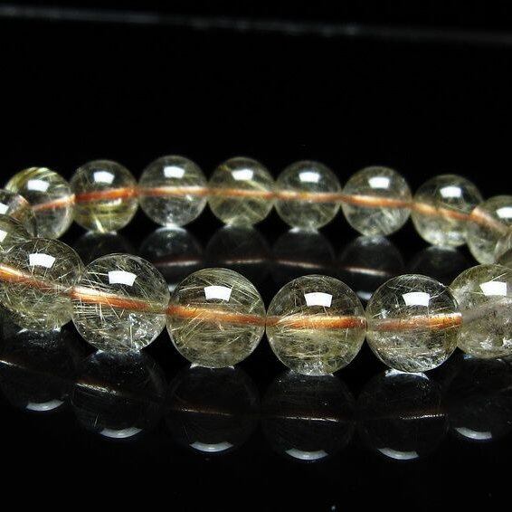 ルチルクォーツ ブレスレット 11mm タイチンルチル ブレスレット メール便可 [M便 1/10] 111-49164