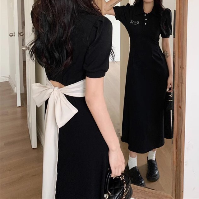 レディース ワンピース ロング 半袖 長袖 襟付き ポロカラー Aライン シフォン ウエストリボン ハイウエスト 大人可愛い きれいめ シンプル おしゃれ かっこいい ガーリー クール 都会的 ナチュラル 無地 春 夏 秋 通勤 デート お出かけ お泊まり イベント 旅行 海 レストラン 公園 女子会 休日 ホテル ショッピング お花見 カフェ フェス お揃い 韓国 コーデ 楽ちん プレゼント 美脚 脚長 普段使い モテ 清楚 インスタ映え L XL 2XL 3XL 4XL 大きいサイズ ブラック