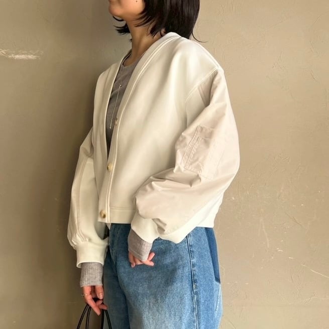 【 Praia 】裏起毛ショートカーディガン