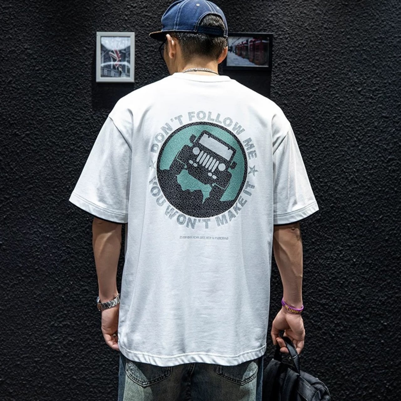 バックプリント クルーネック オーバーサイズTシャツ 00284