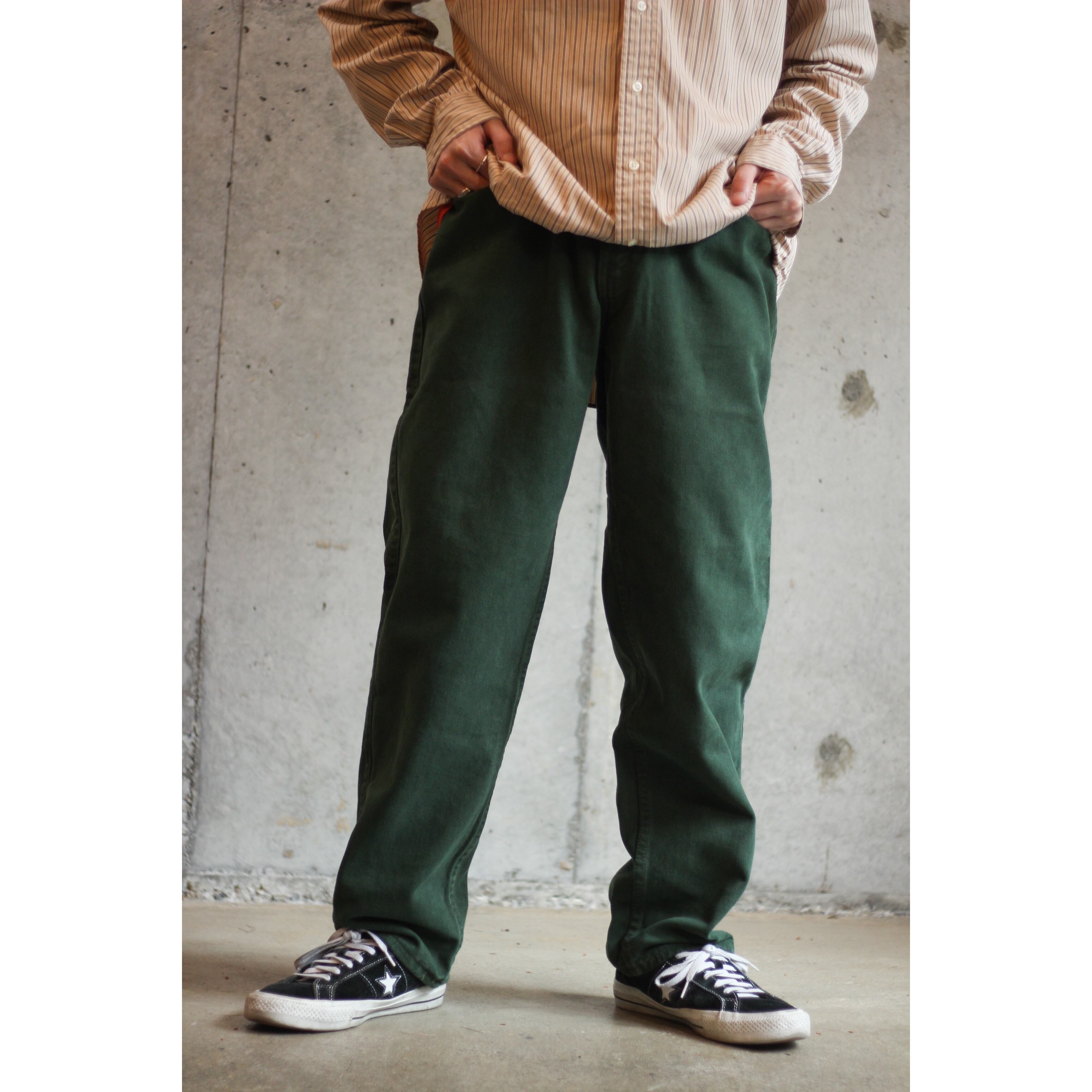 1990's LEVI'S SILVER TAB `LOOSE` グリーンデニムパンツ【FF-7408】 | cv