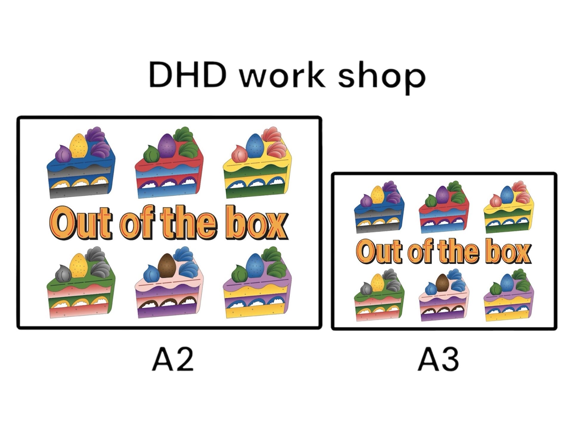 DHD(M)001【フレーム付きインテリアポスターA3　ショートケーキ】