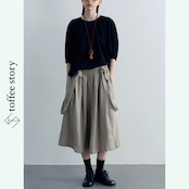 【2color】純綿ランタンスリーブトップ 《P0241》