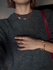 Red – Jasper × Beads Necklace［BZN28］