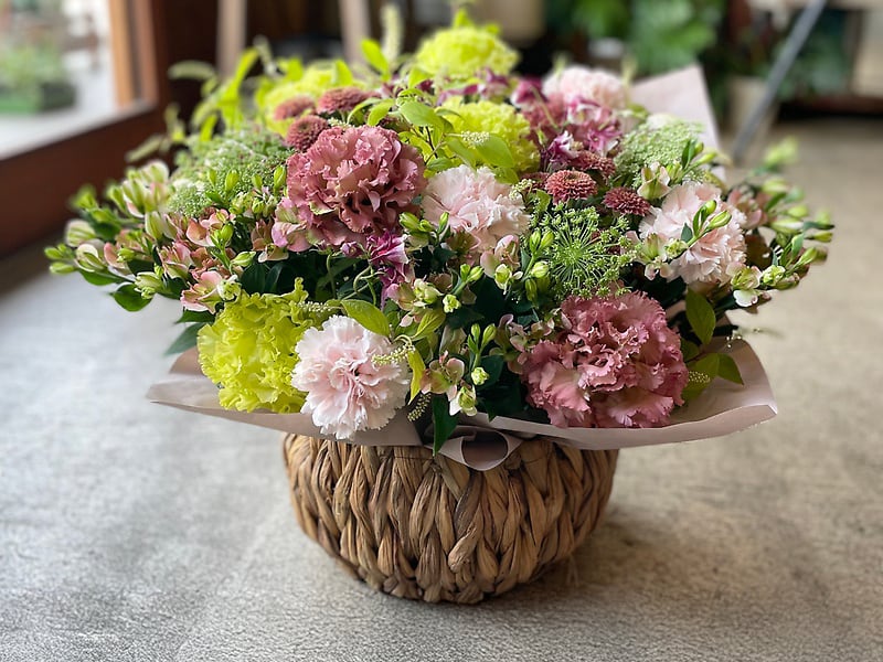 お悔やみに人気!「トルコアレンジ」【アレンジメント】