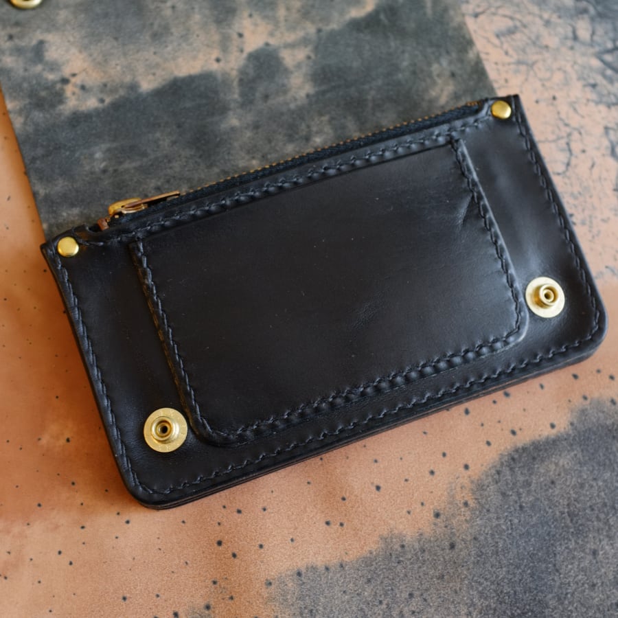 在庫品】ミドルトラッカーウォレット 壱 GUIDI CULATTA CAVALLO 参層式